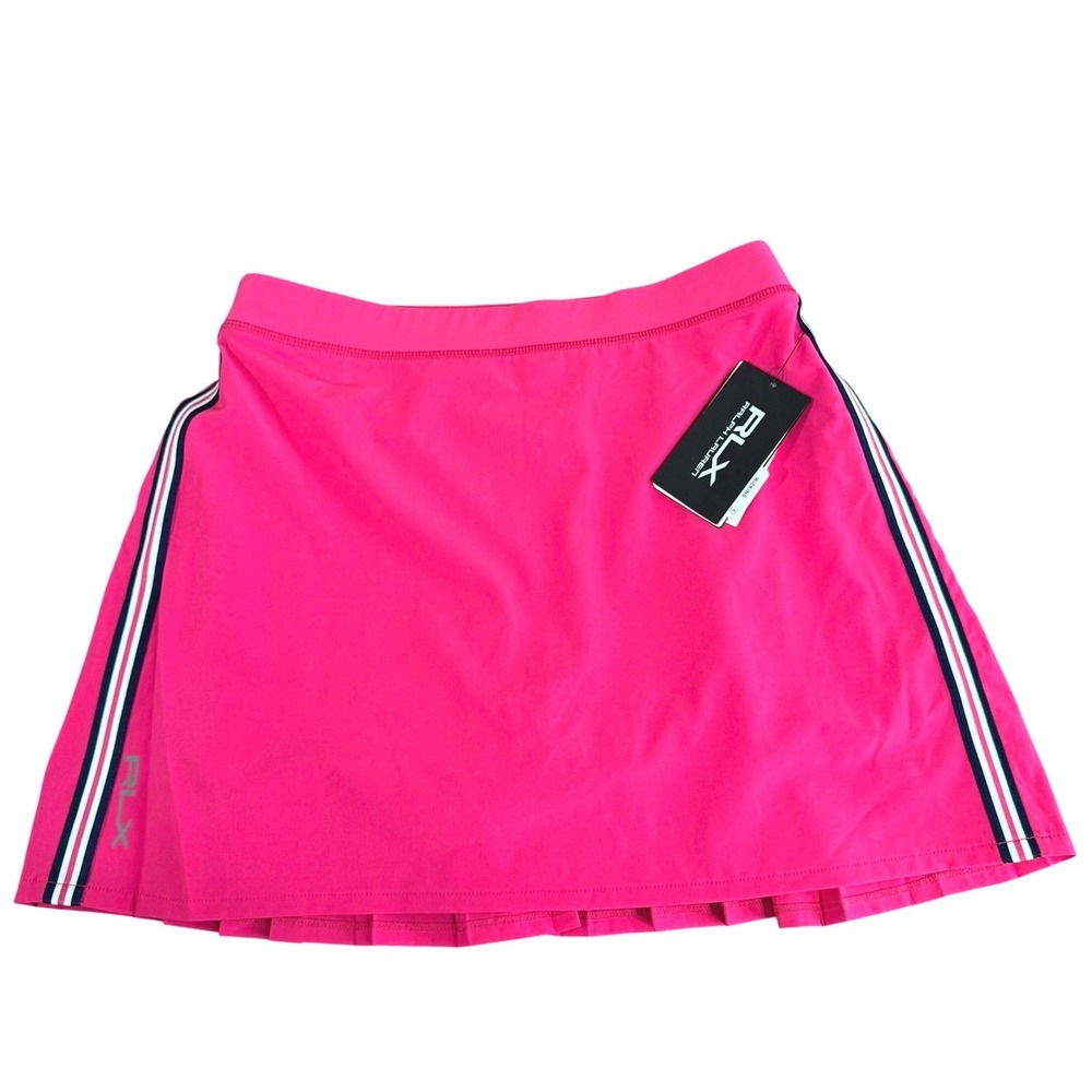NEW RLX Ralph Lauren Golf Womens Concept3 Hot Pink Skort Size Small Pleated Back